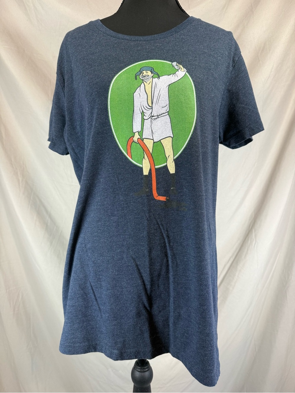 Chive Tees Cousin Eddie Christmas Vacation Graphic Tee Blue - Size XXL
